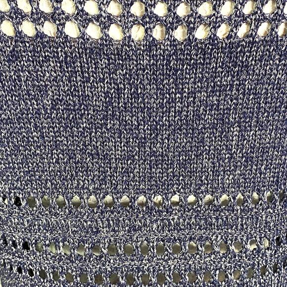 Chico's Open Knit Textured Sweater Blue Women 4 (Chico's 0) - Picture 8 of 8